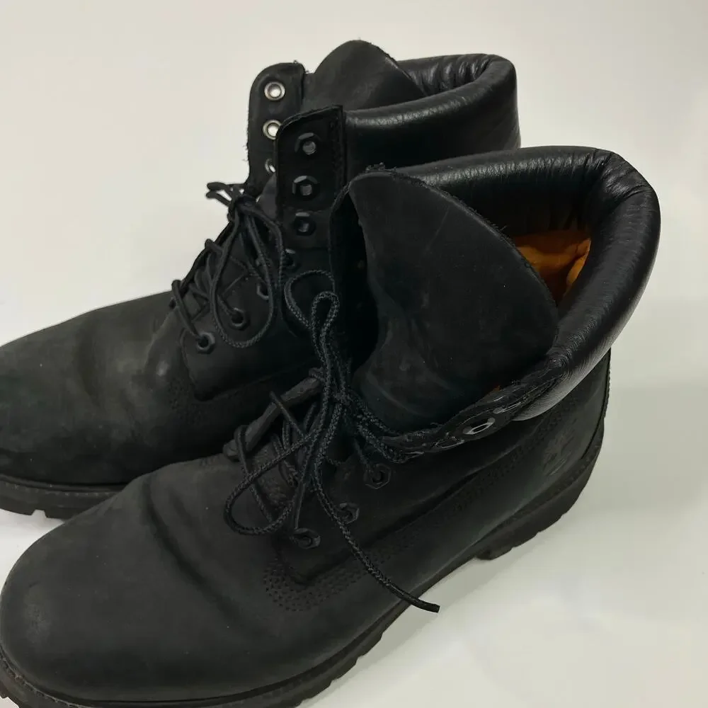 Timberland Black Primaloft Genuine Leather Suede Lace Up Boots Mens 10.5